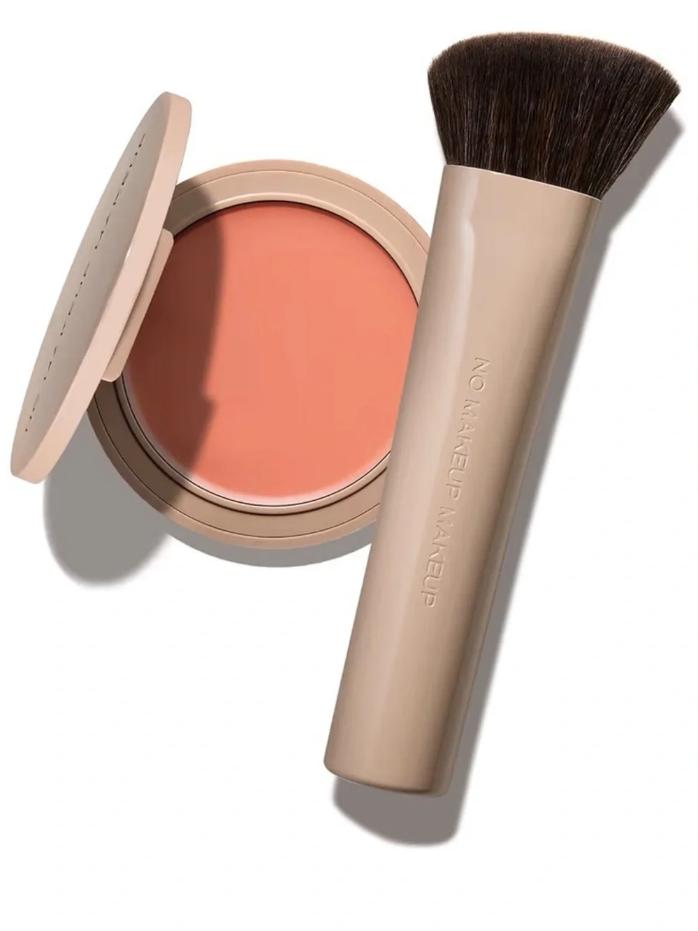 No Makeup Makeup Blush and Lip duo with blush brush-Peach